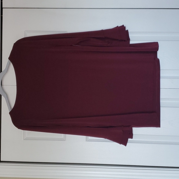Charter Club burgundy bell sleeve tunic top size large euc - Picture 5 of 5